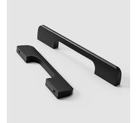 Suwooy Poignée Tiroir Noires,2 Pièces Poignées Pour Placards De Cuisine,Boutons Pour Portes De Meubles 11,5cm 14,7cm 21cm 24,3cm,Avec Vis,Alliage D'aluminium,Black-24.3cm(9.57in)