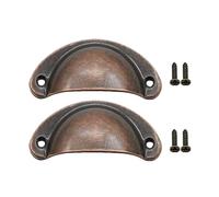 Suwooy Poignées Et Boutons en Forme De Coquillage,Poignées Vintage Pour Placards,Poignées Pour Tiroirs 2/4/6 Pièces,Poignées Pour Portes De Meubles Avec Vis,Pour Cuisine,Garage,B-2Pcs