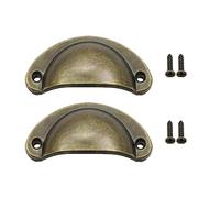 Suwooy Poignées Et Boutons en Forme De Coquillage,Poignées Vintage Pour Placards,Poignées Pour Tiroirs 2/4/6 Pièces,Poignées Pour Portes De Meubles Avec Vis,Pour Cuisine,Garage,A-2Pcs