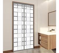 Suwooy Rideau De Porte Isolant Thermique,Isolant Thermique Isolation Porte avec Magnétique Moustiquaire pour Climatiseur,Porte D'écran Magnétique Étanche Au Vent/À l'eau,W×H-120×220cm(47×87in)