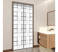 Suwooy Rideau De Porte Isolant Thermique,Isolant Thermique Isolation Porte avec Magnétique Moustiquaire pour Climatiseur,Porte D'écran Magnétique Étanche Au Vent/À l'eau,W×H-95×210cm(37×83in)