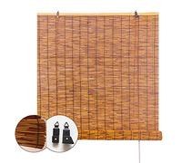Suwooy Rideau De Roseau-Stores À Rouleau en Bambou-Store Enrouleur,Stores Romains Naturels,Rideau De Paille,Pare-Soleil pour Fenêtre Intérieure/extérieure,Personnalisable,W×H-120x200cm/47x78.5in