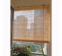 Suwooy Stores De Roseau Naturels Tissés À La Main,Store À Rouleau en Bambou,Rideau De Paille Rétro pour Pare-Soleil De Patio/Balcon,Romain Store Enrouleur,Personnalisables,W×H-90x100cm/35.5x39in