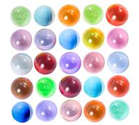 Suxdlan 50 pièces Capsules vides, Capsules Rondes remplissables de 1, 3 Pouces pour Distributeur Automatique, recharges de Machine à gommes en Plastique pour Prix fête d'enfants, Couleur aléatoire