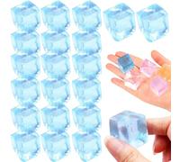 Suxdlan Boule de Stress de glaçons 20pcs 0, 9 Pouce Flexible en Silicone Transparent Bloc Glace Pouets compresser Les balles Stress portatives soulagement à Boule Glace Lavable