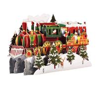 Suxdlan Cartes de Noël en train 3D, cartes de vacances exquises, meilleurs vœux et amour, décorations noël pour le nouvel an