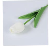 Suxdlan Fake Flowers Tulips Fleurs artificielles Simulation Fleurs Faute Fleur Fleur Matériau de Latex réel Touche pour la fête de Mariage Décorations White