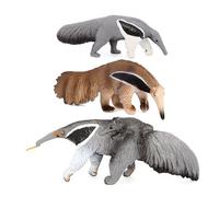 Suxdlan Figurines d'animaux de Fourmilier 3 pièces, Jouets de Fourmilier en Plastique réalistes, modèles d'animaux Sauvages pour Enfants garçons Filles