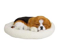 Suxdlan Jouet réaliste pour Chien endormi, Animal en Peluche Respirant avec Tapis, Peluche Moelleuse, Style 2