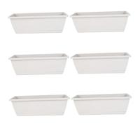 Suxdlan Plancheur 6PCS Plancheur de fenêtre ventilée avec Drainage PP RECTANGE PHANTER avec CALIAGE 16.9X7.1X6.3 Plantes DE VERPLAIS