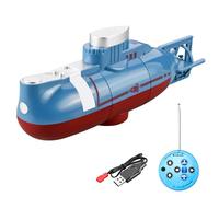 Suxdlan sous-Marin télécommandé, Jouet sous-Marin de Simulation étanche pour Enfants, Rc Toutes Directions, Rc Rechargeable par USB pour piscines, réservoir d'eau, Bleu
