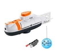 Suxdlan sous-Marin télécommandé, Jouet sous-Marin de Simulation étanche pour Enfants, Rc Toutes Directions, Rc Rechargeable par USB pour piscines, réservoir d'eau, Blanc