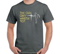 SUXISUUX balloo The Old Grey Whistle Test T-Shirt Mens Retro Music Programme 70'S 80'S Show Dark Grey Manches Courtes(Large)