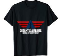 SUXISUUX Desantis Airlines Political Desantis T-Shirt Manches Courtes(3X-Large)
