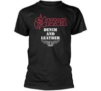 SUXISUUX Hikon Saxon 'Denim and Leather' T - New Manches Courtes(3X-Large)