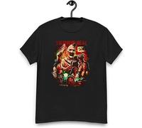 SUXISUUX KINGU Terrifier Horror Movie Art The Clown T-Shirt Size S- Manches Courtes(3X-Large)