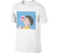 SUXISUUX Mens Custom Breathable Tops Ghibli Miyazaki Hayao Ponyo on The Cliff T-Shirts Manches Courtes(X-Large)