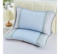 suxuMhao 1 oreiller haricot d'été avec sensation de froid, dites adieu à la douceur et à la sensation de fraîcheur, pour l'été, frais et un bon sommeil, 35 x 55 cm (bleu)