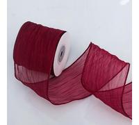 suxuMhao 1 rouleau de ruban large en satin de gaze perlé, 6,3 cm x 914,4 cm, ruban doux et brillant pour travaux manuels et décoration