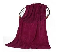 SUXUMHAO 1 serviette de salle de bain, fibre ultrafine, utilisation polyvalente pour le bain, le fitness, la douche, le sport, gérer diverses situations sans effort. 80 x 180 cm (rouge vin)