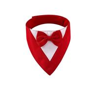 suxuMhao Bandana pour chien - Léger - Séchage rapide - Poly-mélange - Bavoirs triangulaires avec joli motif - Mouchoir réglable pour chiens de taille moyenne et grande - Cadeau - L, rouge