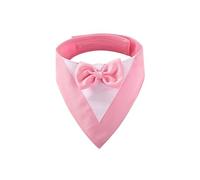 suxuMhao Bandana pour chien - Léger - Séchage rapide - Poly-mélange - Bavoirs triangulaires avec joli motif - Mouchoir réglable pour chiens de taille moyenne et grande - Cadeau - L, rose