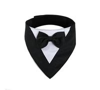 suxuMhao Bandana pour chien - Léger - Séchage rapide - Poly-mélange - Bavoirs triangulaires avec joli motif - Mouchoir réglable pour chiens de taille moyenne et grande - Cadeau - M - Noir