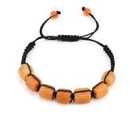 SUXUMHAO Bracelet de perles fait à la main, convient pour les hommes et les femmes, bracelet rectangulaire tissé à la main en pierre naturelle colorée (jaune)