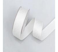 suxuMhao Cinta Lot de 2 rouleaux de ruban de satin en polyester pour emballage cadeau et emballage cadeau Blanc 2,5 cm x 9,1 m, durable et lisse, idéal pour les travaux manuels, la décoration, les