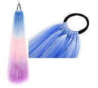 SUXUMHAO Extension de cheveux pour queue de cheval, 60,96 cm de long, 1 pièce en soie résistante à la chaleur et aux hautes températures, aspect naturel, pour coiffure et occasions spéciales Style AD