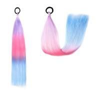 SUXUMHAO Extension de cheveux pour queue de cheval longue en soie résistante à la chaleur - Aspect naturel - Pour coiffure et occasions spéciales - 60,96 cm de long - Style F