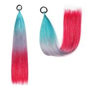 SUXUMHAO Extension de queue de cheval en soie résistante à la chaleur à haute température - Pour queue de cheval - 61 cm - Aspect naturel - Pour coiffures et occasions spéciales - Style J