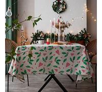SUXUMHAO Feuille verte grille rouge amour jour de salle à manger tissu rectangulaire décoration maison bureau (vert, 240 x 140 cm)