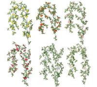 suxuMhao Guirlande de marguerites artificielles en soie pour fête, mariage, arche, décoration florale, bleu