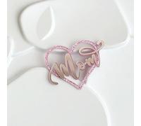 suxuMhao Lot de 10 décorations de gâteau « Happy Mother's Day » - Lettres roses - Décoration de gâteau pour la fête des mères (E)