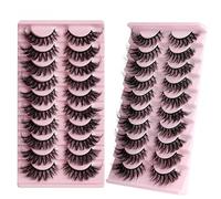 suxuMhao Lot de 10 paires de faux cils en vison aspect naturel volume 8D HLY03