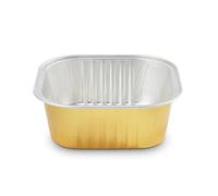 suxuMhao Lot de 100 mini moules jetables en aluminium pour pudding, soufflé, fête, mariage (doré)