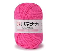 suxuMhao Lot de 2 pelotes de laine - Fil doux indispensable pour loisirs créatifs - Rose foncé B