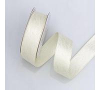 suxuMhao Lot de 2 rouleaux de ruban de satin, champagne large pour emballage cadeau et Cinta, 2,5 cm x 9,1 m, durable et lisse, idéal pour les travaux manuels, la décoration, les fils et les aiguilles