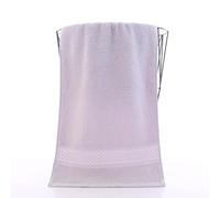 SUXUMHAO Lot de 2 serviettes de toilette unies en coton léger à séchage rapide pour salle de bain et salle d'eau Gris clair 30 x 30 cm