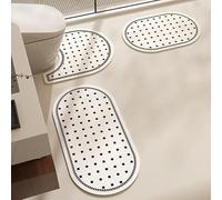 SUXUMHAO Lot de 2 tapis de boue Diatom pour porte de salle de bain respectueux de l'environnement et sans goût, ensemble de trois pièces de tapis de toilette pour nettoyer et réutiliser l'eau, tapis
