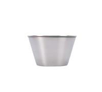 suxuMhao Lot de 2 tasses à condiments en acier inoxydable, multifonction, idéales pour toutes les sauces chaudes et froides, 6 x 6 x 4,3 cm