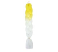 SUXUMHAO Lot de 3 paquets d'extensions de cheveux synthétiques à tresser au crochet torsadés - Jaune à blanc - 61 cm - 100 g/paquet