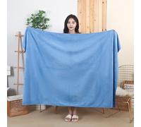 SUXUMHAO Lot de 3 serviettes de bain multi-usages pour le bain, le fitness, la douche, le sport, le visage, pour gérer diverses situations sans effort. 70 x 140 cm (bleu moyen)