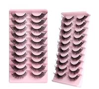 suxuMhao Lot de 30 paires de faux cils en vison - Aspect naturel - Volume 8D - HLY05