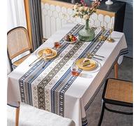 SUXUMHAO Nappe rectangulaire imperméable et résistante en vinyle résistant à l'huile et facile à nettoyer pour extérieur/intérieur ou pique-nique 140 x 178 cm