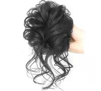 SUXUMHAO Petit postiche en désordre de catégorie 1 accessoire de cheveux noir, taille 22 x 15 cm, postiche d'aspect naturel et durable pour une coiffure facile