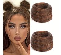 SUXUMHAO Postiche raide 1 pièce 10x10 cm marron fibre résistante à la chaleur haute température texture réaliste accessoires de perruque dans la catégorie