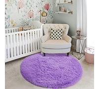 SUXUMHAO Tapis rond à poils longs pour chambre à coucher, cercle pelucheux de 60 x 60 cm, tapis en fourrure pour chambre d'adolescent, chambre d'enfant, dortoir, décoration de chambre mignon, pour