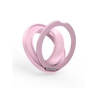 SuydanBox Anneau de téléphone magnétique universel en silicone pour iPhone 17/16/15/14/13/12 Pro Max/Plus - Rose craie